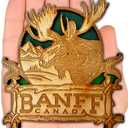Banff Canada National Park Souvenir Magnets, Canadian Magnet, Carved Wood, for Fridge, Whiteboard, 3 Inches