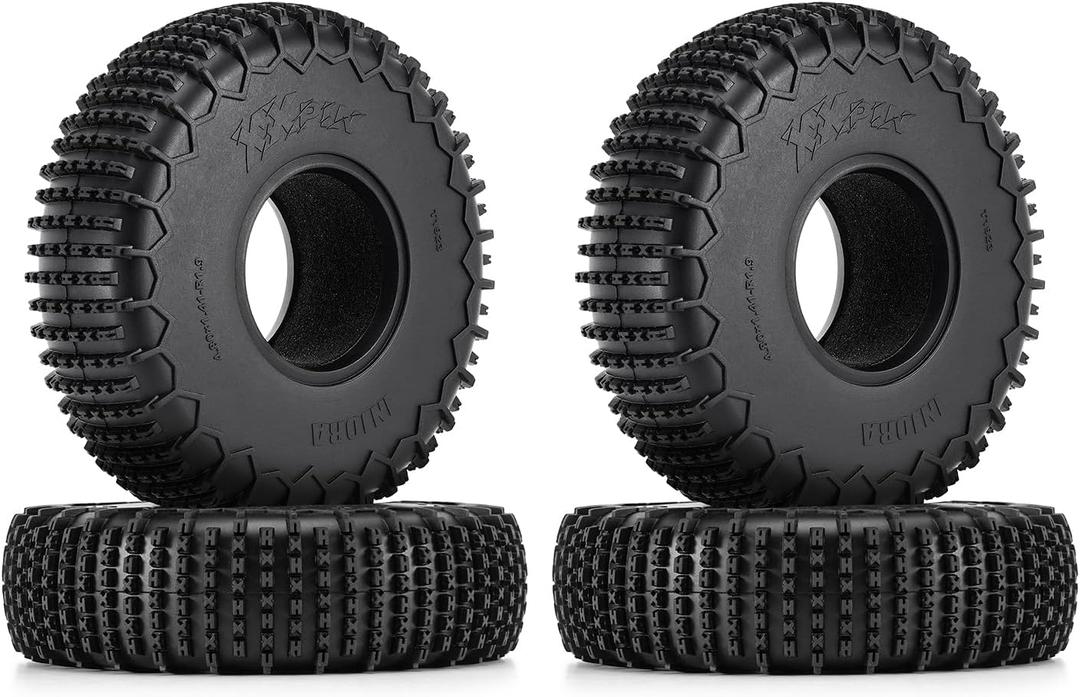 INJORA 1.9" XHX Pin Tires - S5 122 * 36mm Wheel Tires for SCX10 TRX4 1/10 RC Crawler Car Upgrade