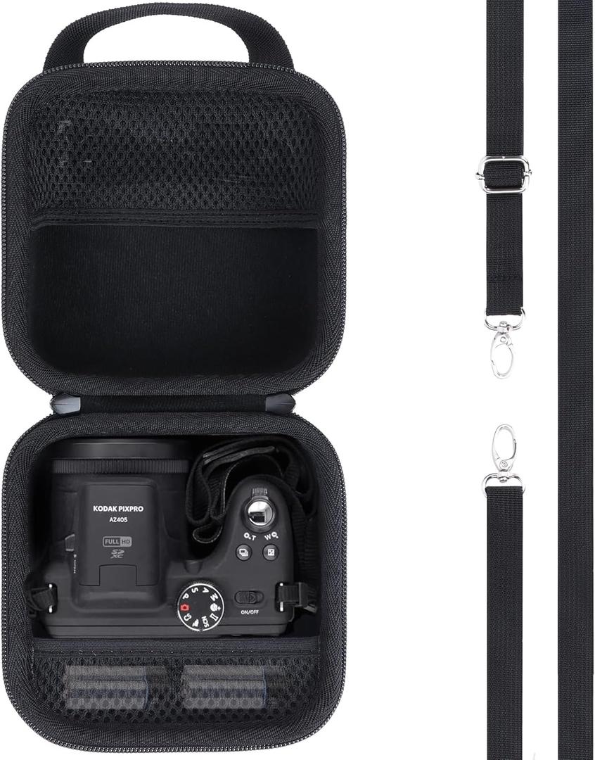 Storage Case Compatible with KODAK PIXPRO AZ405 / AZ425 / AZ255 / AZ401 / AZ528 Digital Camera Vlogging Camera (Black Case)