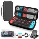 Jbvytre Carrying Case for Nintendo Switch 2 (2025), Large Capacity Shockproof Hard Shell Switch 2 Case,3 in 1 Accessories Bundle with 2 Screen Protectors