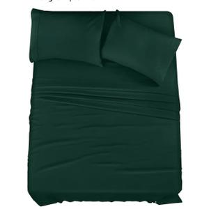 Bedding Queen Bed Sheets Set - 4 Piece Bedding - Brushed Microfiber - Shrinkage and Fade Resistant - Easy Care Emerald Green