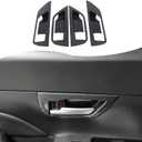 PIUGILH Inner Door Handle Bowl Cover Compatible with Toyota Grand Highlander 2024 2025 Accessories, Interior Protective Inner Door Handle Bowl Frame Cover, Carbon Fiber Color