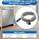 DD97-00403E (A) Drain Hose Assembly Compatible with samsung DW80K5050U DW80R9950U DW80J3020U DW80R5061U etc Dishwasher (some Models), Replace Number: AP6981640 PS12749174 EAP12749174 PD00069562 etc