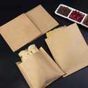200 Pcs Kraft Paper Cookies Bags - Unbleached Small Paper Bakery Bags for Treats, Baked Snacks, Pastry, Bread (4.7x6.3 Inch)