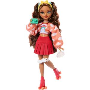 Barbie Dream Besties Doll and Accessories, Teresa Posable Roller Skating Fashion Doll with Brown Hair, 9Video Game Themed Pieces