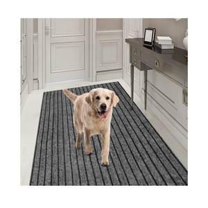 Runner Rug 2FT x 6FT, AYOHA 2'-82' Utility Carpet Runner for Entryway Hallway Aisles Balcony Garages, Area Rugs with Non-Slip Rubber Backing, Grey Strip (