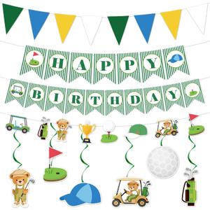 Golf Birthday Decorations, Golf Party Banners for Boys