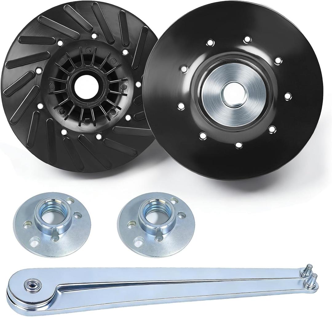 2PCS Upgraded 4.5 Inch Angle Grinder Backing Pad, 4-1/2" X 5/8"-11 Rubber Backing Pad for Resin Fiber Disc, Used for Various Sanding and Polishing Applications, with Wrench and 2 Locking Nuts