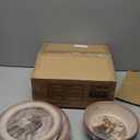 Melamine Dinnerware set for 4 - Dinner Plates Bowls Set 12 PCS Durable BPA Free Dishwasher Safe Shatter-Proof Chip Resistant for Indoor Outdoor, Deer