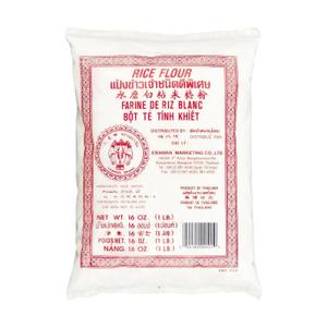 Thai Rice Flour 16 oz (Basic), Pack of 1, Thailand Rice Flour for Baking & Cooking, 100% Natural, Gluten-Free, Vegan, 1 Pound