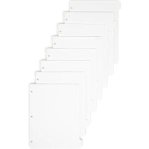 Smead Binder Dividers, Pack of 96, Includes 12 Sets of 1/8-Cut Letter Size Index Dividers, Pre-Punched 3-Hole, Plain Paper Tabs for Easy Labeling, Ideal for School, Office or Home Organization (89418)