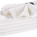 Cloth Dinner Napkins Set of 6  100% Cotton White Dinner Napkins 16x16  Reusable for Easter, Christmas, Weddings, Baby Shower, Parties