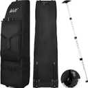 Wolt | Golf Travel Bag with Anti-Impact Support System - Soft Padded Golf Travel Case for Airlines, 900D Heavy Duty Oxford Fabric Golf Travel Cover with Wheels (Black)