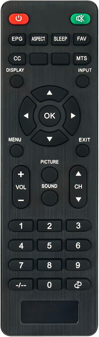 RC3026D Replacement TV Remote Control fit for Hiteker LCD LED HDTV TV RCLCD37A5F E32V7 RCLCD32A7 LCD32A7 RC-E32V7/WT