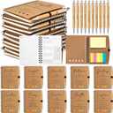 TecUnite 20 Pcs/10 Sets Fathers Day Regalos Cristianos En Espaol Spanish Christian Notebooks with Pen Spanish Religious Gift Bulk Motivational Journals Inspirational Pen for Men Church(Brown)