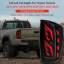Daikokuya Sequential Full Led tail lights for Tacoma 2016 2017 2018 2019 2020 2021 2022 2023 Dynamic Turn Signal,Brake Light,Reverse Light Smoked Starting Animated Rear Light Assembly…