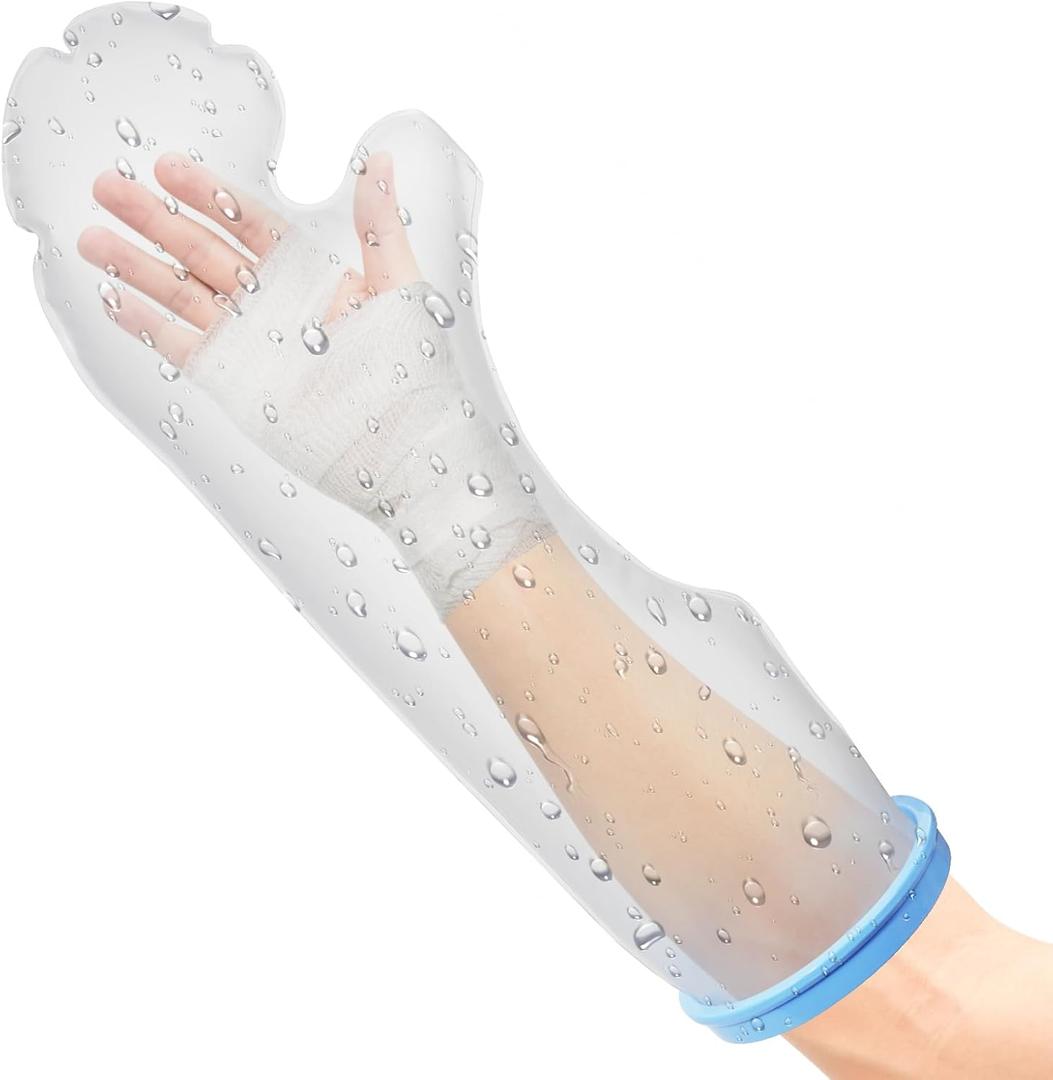 Waterproof Cast Cover Arm Kids, Teen Short Arm Cast Protector for Shower, Shower Sleeve for Arm Cast Bag, Arm Cover for Showering After Surgery Comfortable Watertight Seal Reusable
