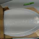 Bemis 1500EC Durable Wood Toilet Seat with Easy Clean Hinges, Made in USA, Elongated, Ice Grey