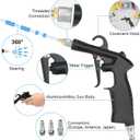 Linkstyle Car Cleaning Gun Kit, High Pressure Air Blower for Interior & Exterior, Dashboards, Seats, Wheels & Tires, Aluminum Alloy, 2 Nozzles + 3 Air Connectors, Car Detailing Tools for Professionals