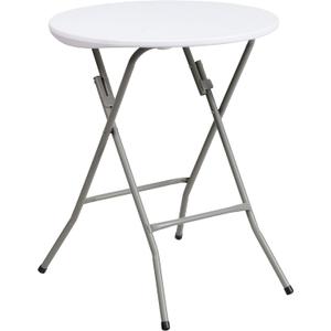 Flash Furniture Elon 2' Round All-Occasion Plastic Folding Event Table, Folding Banquet Table for Indoor/Outdoor Events, White