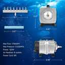 AquaMiracle Aquarium Air Pump Commercial Air Pump with Aluminum Housing, 600/1000/1200/1750GPH Fish Tank Bubbler Pond Aerator for Aquariums, Ponds, Hydroponics