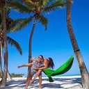 Outdoor Large Hammock for Camping Hammocks Gear for The Backpacking Survival Travel Portable Lightweight Parachute Nylon,Sturdy and Durable Up to 660lbs (Green)