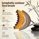3 x Lymphatic Contour Face Brush, 2 Pack Lymphatic Drainage Brush - Facial Dry Brush for Depuffing & Skin Glow - Premium Face Sculpting Tool & Gua Sha for Jawline, Neck Lifting & Manual Massage