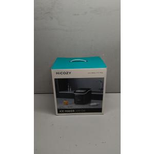 HiCOZY Countertop Ice Maker with Handle, Ice in 6Mins, 26 lbs/Day,Portable Ice Maker Machine with Self-Cleaning for Apartment/Under Cabinet/Kitchen/Office/Camping/RV/Home Bar(Black) (11.6"D x 11.4"W x 8.66"H)
