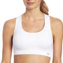 Champion Women's The Infinity Racerback Sports Bra (Retired Colors) (Medium, White)