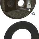 Hubbell-Raco 5197-2 Round Cluster Cover, for Use with Weatherproof Boxes, Die Cast Zinc, Powder Coated
