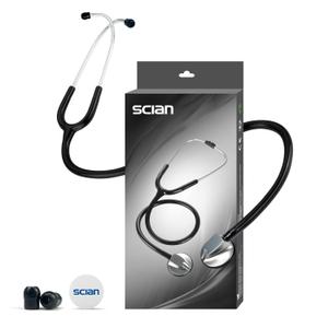 SCIAN Stethoscope for Nurse - Deluxe Single Head Stethoscope for Medical and Clinical Use, Perfect Work for Nurse Doctor Pediatric Infant (Black)