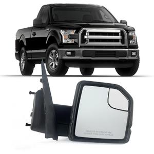 Right Passenger Side Door Mirror with Blind Spot Glass Power Fits 2015-2020 Ford F150 Without Turn Signal Light Non-Heated (3Pins) Replaces: FL3Z17682AK