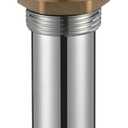 Bathroom Sink Drain Without Overflow, Vessel Sink Lavatory Vanity Pop Up Drain Stopper Without Overflow, Brass and Stainless 304, Chrome