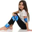 FOMI Premium Kids Hot Cold Solid Gel Boo Boos Ice Packs | 3 Pack | Childrens Fun Flexible Compression Sleeves | 360 Degree Cooling Child Wraps for Knee, Wrist, Elbow, Shin, Ankle, Foot Pain Relief