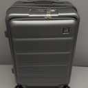 ISLAND ELEPHANT 20 IN Carry On Luggage 22x14x9 Airline Approved - Front Pocket Hardside Travel Suitcase Unbreakable -with Cup Holder,Charging Port,Side Pothook, 360Spinner Wheels, TSA Lock-Grey