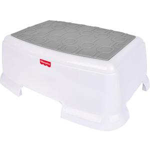 Fisher-Price Toddler Step Stool Non-Slip Textured Top, Wide Stable Base, Lightweight Potty Training Boost for Kids, Bathroom & Sink Stool for Toddlers