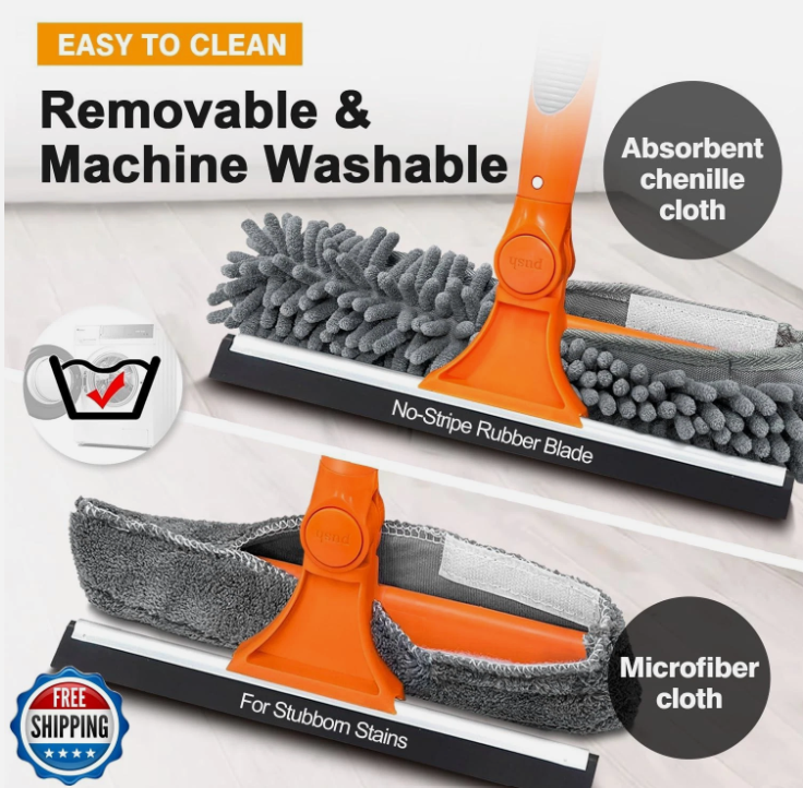 ARTIPOLY Professional Window Squeegee Cleaner, 2 in 1 Shower Squeegee with Ex