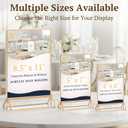 EHWINE 12 Pack Acrylic Sign Holder 4 x 6, Double Sided Gold Picture Frame Stand up Table Top Sign Holders, Clear Display Stand Menu Flyer Holder for Wedding Party