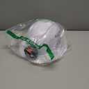 Klein Tools 60407RL Hard Hat, Rechargeable Headlamp, Vented, Full Brim Style, Padded Self-Wicking Odor-Resistant Sweatband, White