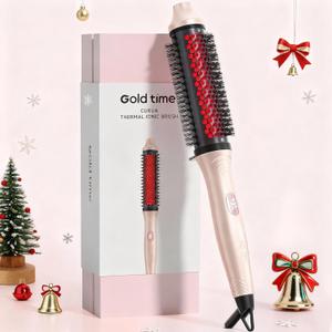 Infrared Thermal Brush, 1.65 inch Heated Round Brush for Blowout Look, Dual Voltage, Negative Ion Thermal Hair Tools, 6 Temperature, No Damage, Xmas Christmas Gifts for Women
