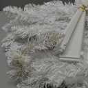 Kadunmina 4FT White Christmas Tree with Standalone String Lights – Small Artificial Lighted Xmas Tree with 122 Branch Tips, NonPreLit Slim White Mini Tree for Indoor & Party Décor