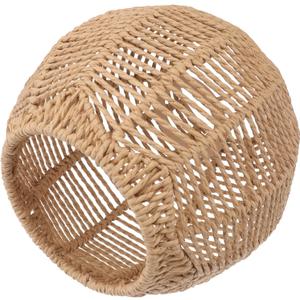 Wicker Lamp Shade for Hanging Lamp,Woven Pendant Lamp Shade Rattan Light Fixture Shade for Living Room Bedroom Restaurant Ceiling (15 x 15 cm)