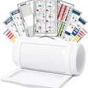 1NMORE Football Wristbands with Playbook System,Wrist Coach for Youth,5on5 Flag Football Wrist Bands with 43 Plays Stickers & 3 PVC Cards (White)