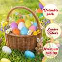 PullCrease 48 Pcs Speckled Easter Eggs 2.24" Colorful Plastic Eggs Empty Fillable Decorations for Bowl and Vase Filler for DIY Spring Party Favor for Kids and Easter Decorations Vase Decorating