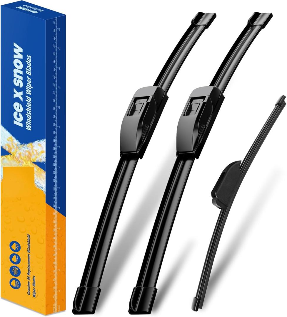 3 Wipers 24"/20"/11" Windshield Wiper Blades Replacement for Kia Soul 2023 2022 2021 2020 Automative Windshield Wiper Blades 24"+20" Front Wipers with 11" Rear Wiper Blade Set