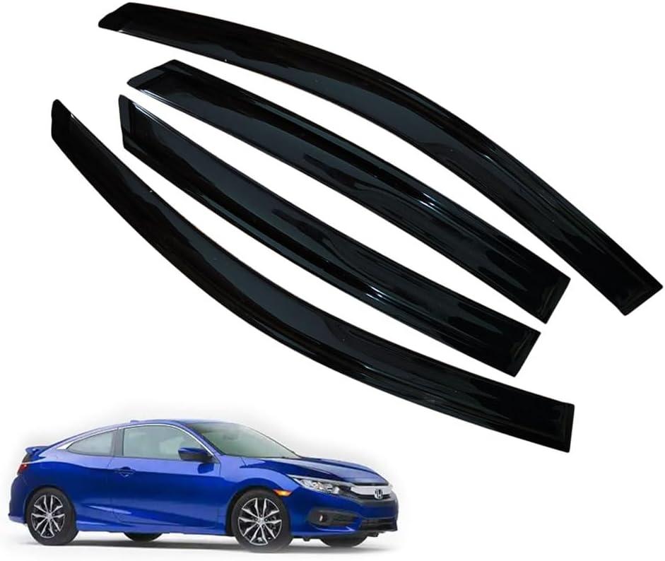 Window Visors Rain Guards for Honda Civic 2016 2017 2018 2019 2020 2021 Accessories, Wind Deflectors Vent Shades for Honda Civic