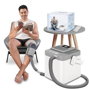 KETFIY Cold Therapy Machine, Programmable Timer Ice Therapy for Knee with Silent Pump, Knee Ice Machine for Sports Injuries Cryotherapy, Shoulder, Ankle and Back