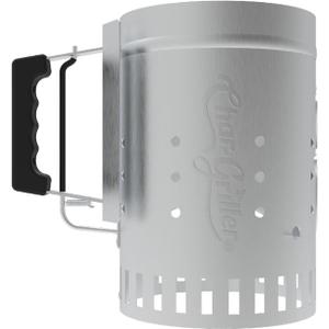 Char-Griller® Charcoal Grill Chimney Starter with Quick Release Trigger for Quickly Lighting BBQ Coals, Compatible with Any BBQ Charcoal Grill, 12-Inch