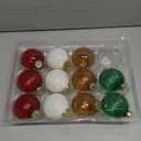 Hollowfly 11 Pcs Rustic Farmhouse Christmas Glass Ball Ornaments 2.36" Neutral Ribbed Glass Ball Ornaments for Christmas Tree Farmhouse Textured Baubles Decorations Xmas Tree Hanging Decor(Sphere)