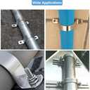 2 x 10Pcs 27mm Heavy Duty 2 Hole U-Tube Strap Clamp,Stainless Steel-304 Rigid U-Bracket Pipe Clamp Hanger Tube Tension Clips ID 1 1/16"